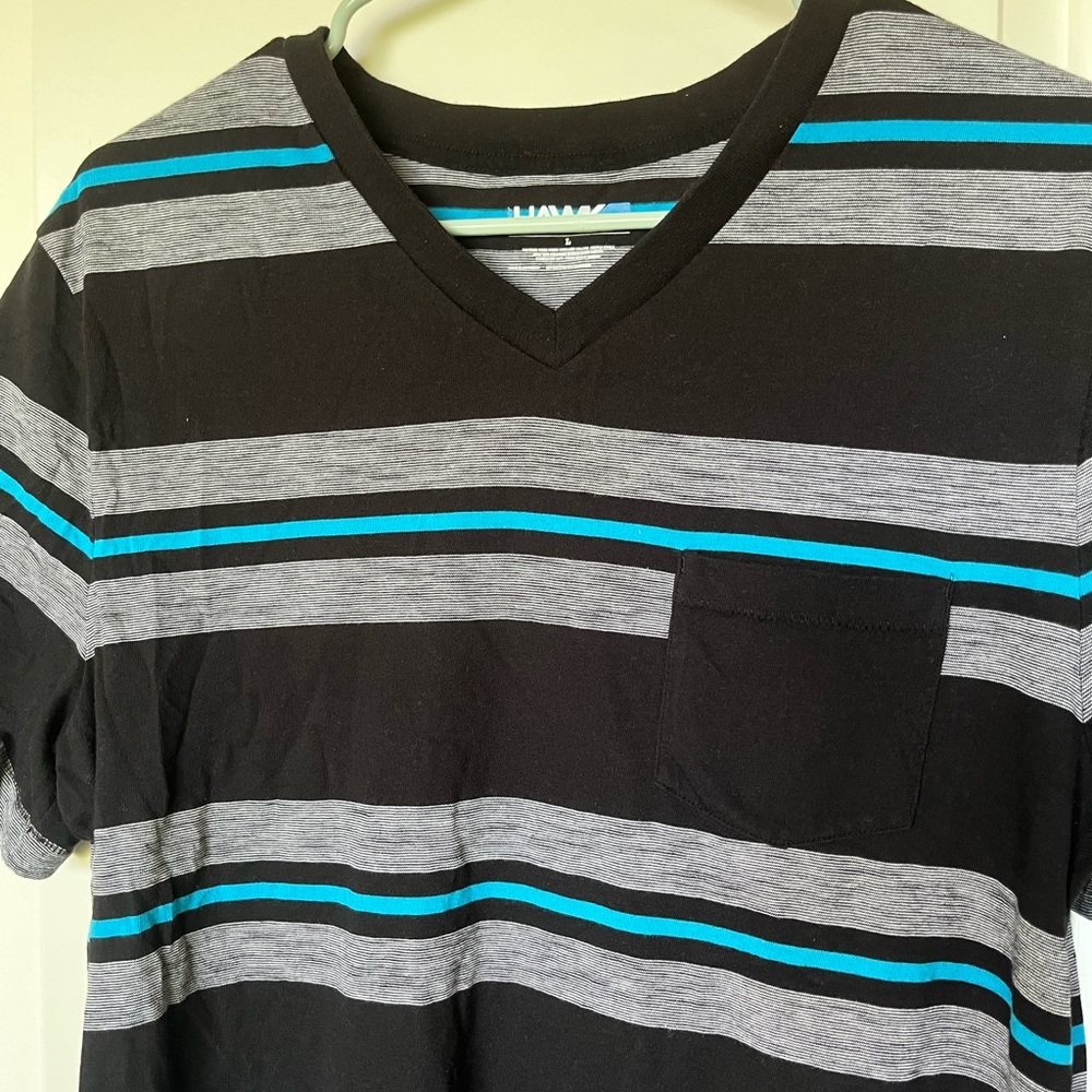 Men’s Tony Hawk Blue Striped Shirt - Picture 3 of 6